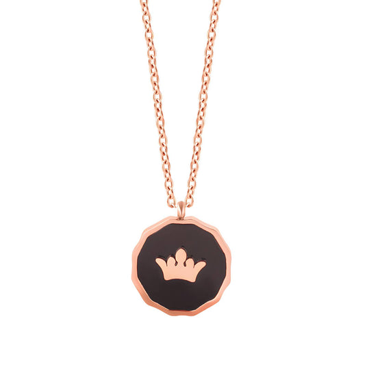 18K gold plated Stainless steel  Crown necklace