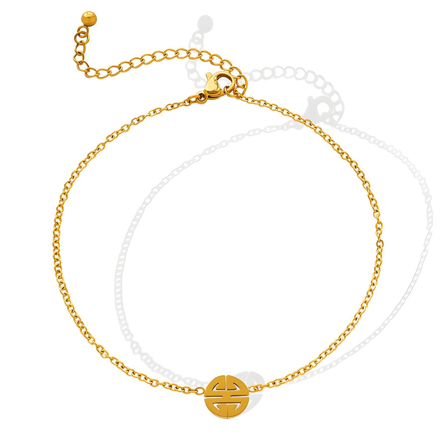 18K gold plated Stainless steel anklet