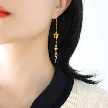18K gold plated Stainless steel  Stars earrings