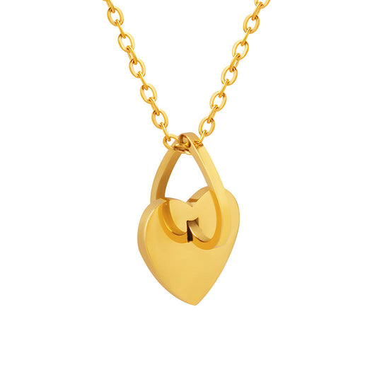 18K gold plated Stainless steel  Heart necklace