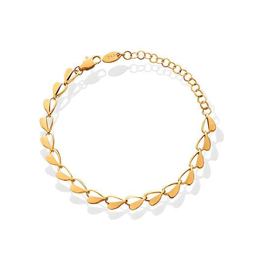 18K gold plated Stainless steel  Heart bracelet