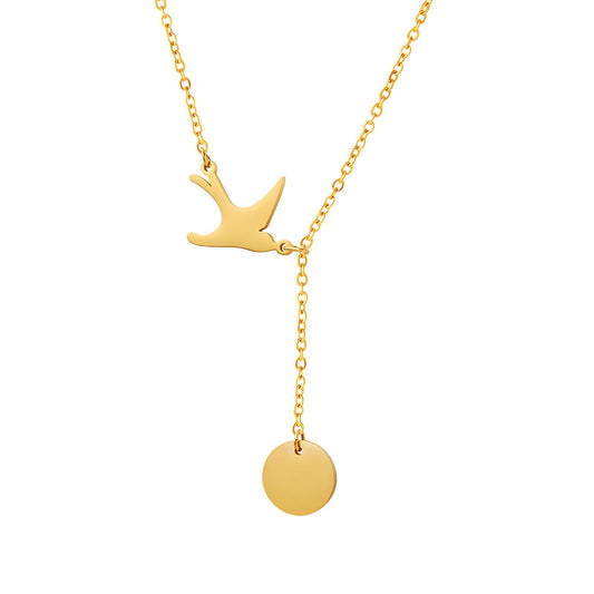 18K gold plated Stainless steel  Birds necklace