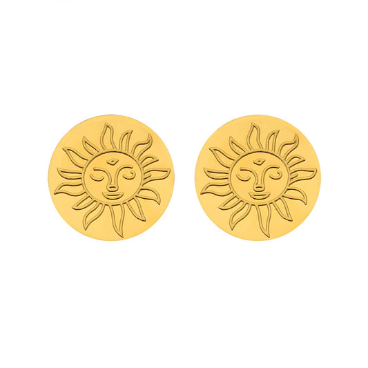 18K gold plated Stainless steel  The Sun earrings