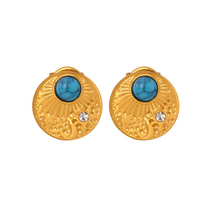18K gold plated Stainless steel  Astrology earrings