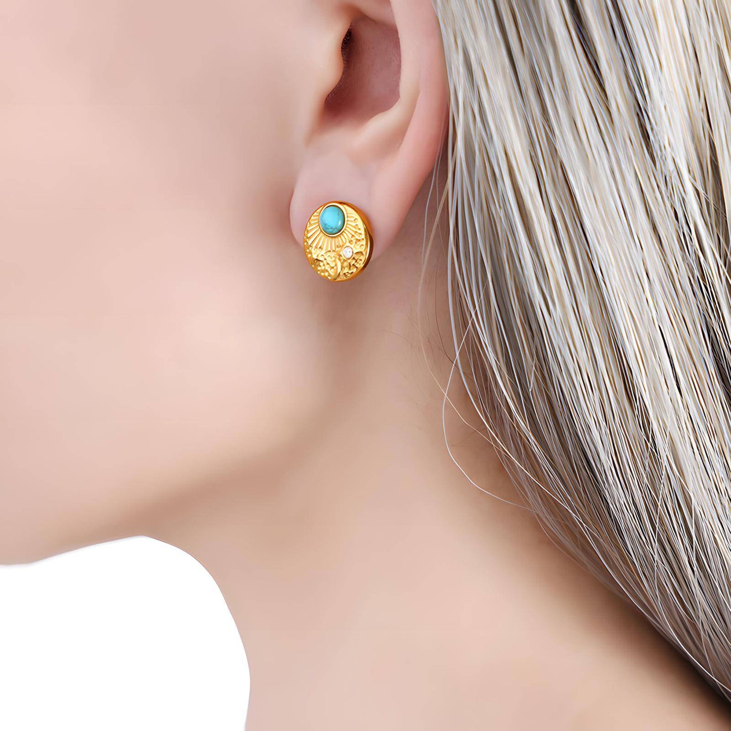18K gold plated Stainless steel  Astrology earrings