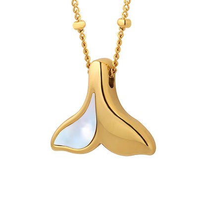 18K gold plated Stainless steel  Mermaid tail necklace