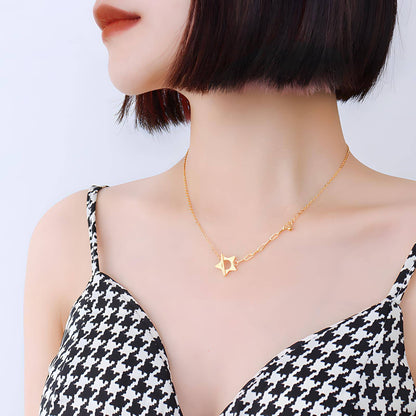 18K gold plated Stainless steel  Star necklace