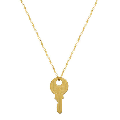 18K gold plated Stainless steel  Key necklace
