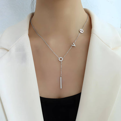 Stainless steel Love necklace