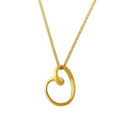 18K gold plated Stainless steel  Curl necklace
